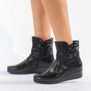 Bota Cano Baixo Mooncity Feminina Preta