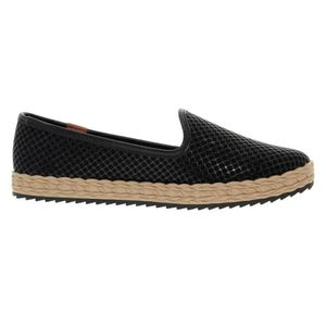 Slip On Moleca Tratorado Lona Losango - Preto