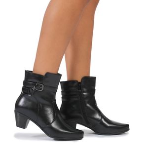 Bota Mooncity Ankle Boot Fivela Feminina Preta
