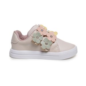 Tênis Casual M Shuz Kids Flowers Infantil Off White