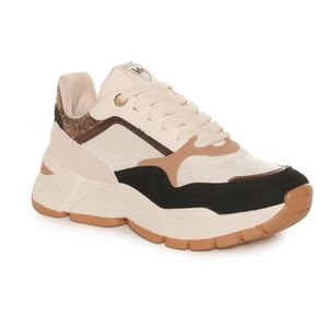Tênis Casual Multicolor Brilho Feminino Branco