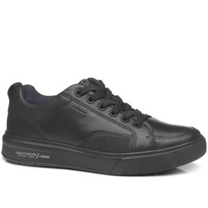 Tênis Casual Pegada em Couro Masculino Preto