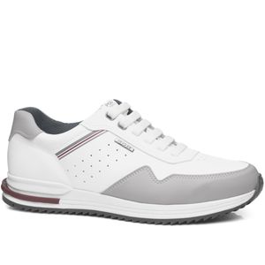 Tênis Casual Pegada  em Microfibra Masculino Branco