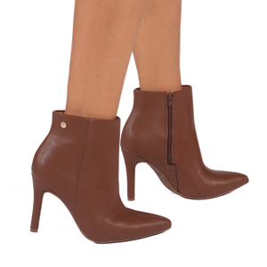 Bota Vizzano Salto Fino Feminina Marrom