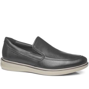 Sapato Casual em Couro Pegada Masculino Preto