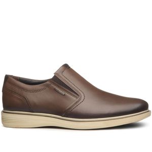 Sapato Casual Pegada em Couro Masculino Marrom