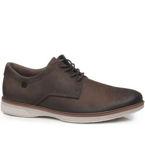Sapato Casual Pegada em Couro Masculino Marrom