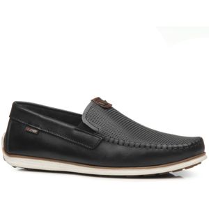 Mocassim Pegada  em Couro Masculino Preto