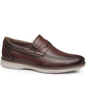 Sapato Casual em Couro Pegada Masculino Marrom