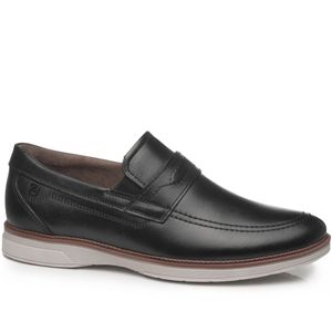 Sapato Casual em Couro Pegada Masculino Preto