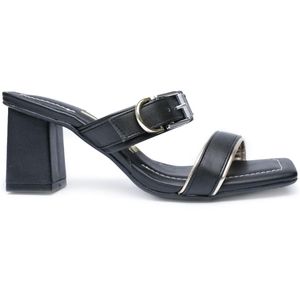 Tamanco Vizzano Fivela Salto Bloco Feminino Preto