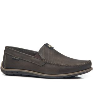 Mocassim Pegada Masculino em Couro Marrom