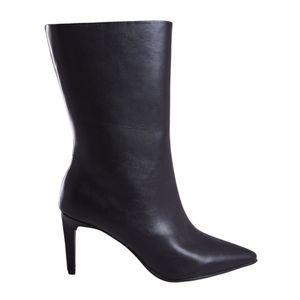 Bota Cano Medio de Couro Lidi Kohls Feminina Preta