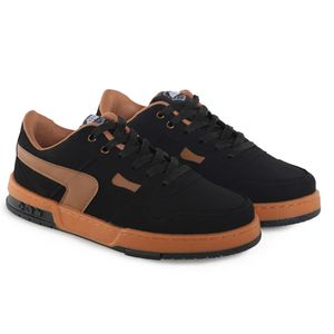 Tênis Unissex Skate Done Head Masculino Preto Castanho