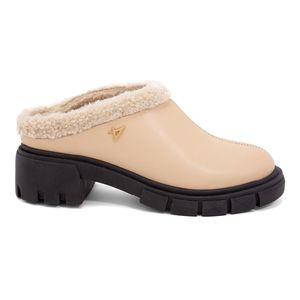 Bota Mule Solado Tratorado Usevertice Feminina Bege