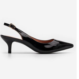 Scarpin Vizzano Salto Baixo Chanel Feminino Preto