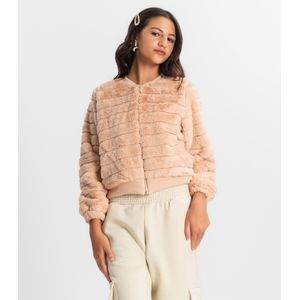 Jaqueta Juvenil Feminina Com Pelo Minty Rosa