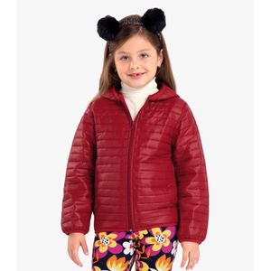Jaqueta Infantil Feminina Em Microfibra Rovitex Kids Vermelho