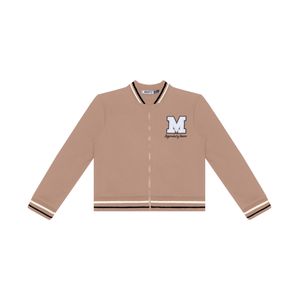 Jaqueta Juvenil Feminina Em Moletom Minty Marrom