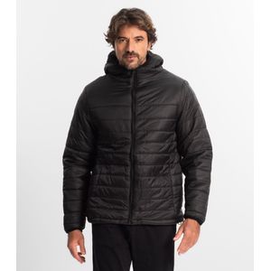 Jaqueta Com Capuz Microfibra Diametro Masculina Preta