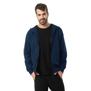 Jaqueta com Capuz Microfibra Diametro Masculina Azul