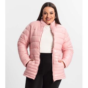 Jaqueta Plus Size Microfibra Secret Glam Feminina Rosa