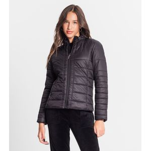 Jaqueta Puffer Juvenil Feminina Minty Preta