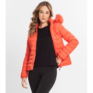 Jaqueta Feminina Com Capuz Peluciada Sea Surf Vermelha