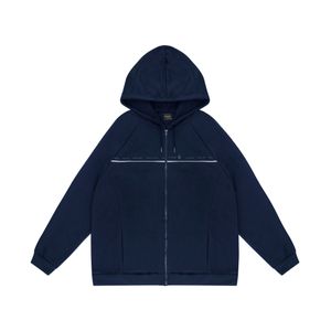 Jaqueta Masculina Plus Size Com Capuz Diametro Azul