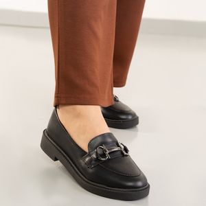 Sapato Mocassim M Shuz Napa Santorini Feminino Preto