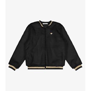 Jaqueta Bomber Pelo Safira Trick Nick Infantil Preta