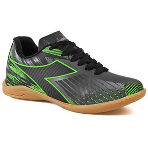 Chuteira Infantil Diadora Squadra III Futsal Preto e Cinza