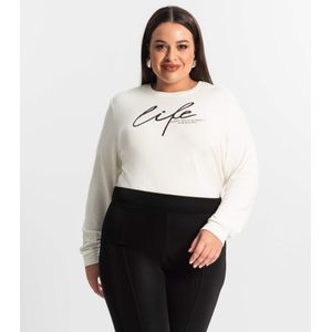 Blusão Feminino Plus Size Secret Glam Bege