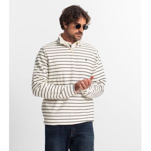 Blusão Masculino Moletinho Listrado Diametro Bege