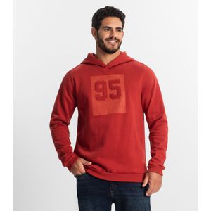 Blusão Masculino com Capuz Em Moletom Diametro Laranja