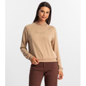 Blusão Raglan Feminino Rovitex Marrom