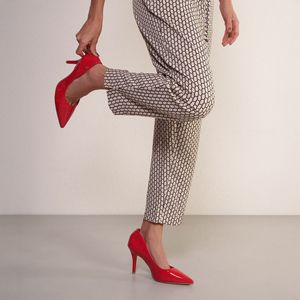 Sapato Scarpin Feminino Salto Fino Vemelho