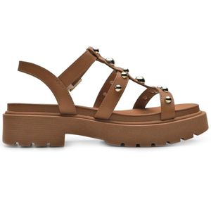 Sandália Vizzano Spikes Flatform Feminina Marrom