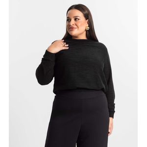 Blusão Feminino Plus Size Secret Glam Preto