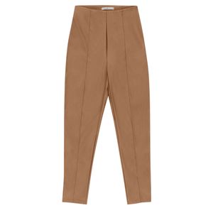 Calça Feminina Skinny de Couro Sintético Endless Marrom