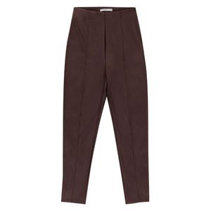 Calça Feminina Skinny de Couro Sintético Endless Marrom