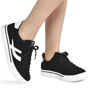 Tênis Via Marte Casual Nobuck Feminino Preto