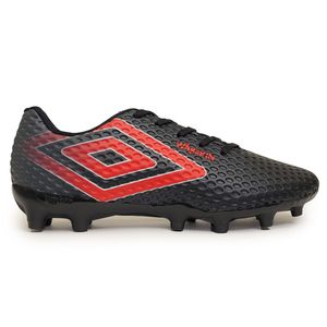 Chuteira Unissex Campo Umbro Preto Vermelho