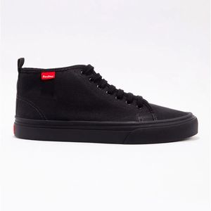 Tênis Casual Redley Originals Cano Alto Monocromo Unissex Preto