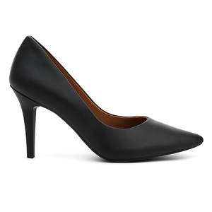 Scarpin Vizzano Pelica Salto Alto Feminino Preto