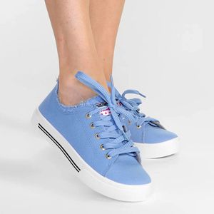 Tênis Casual  Moleca Feminino Azul Claro