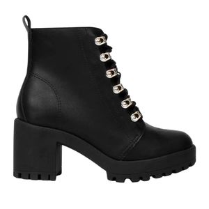 Bota Coturno Ramarim Cano Médio Feminina Preta