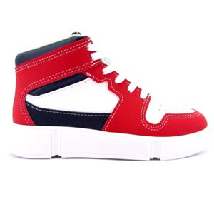 Tênis Infantil Molekinho Cano Alto  Branco e Vermelho