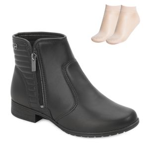 Bota Cano Curto Dakota e Meia Feminina Preta
