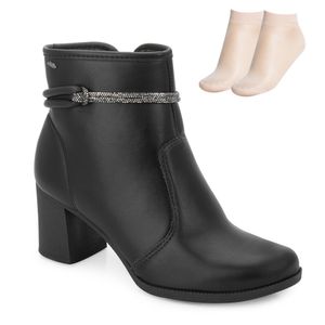 Bota Cano Curto Dakota e Meia Feminina Preta